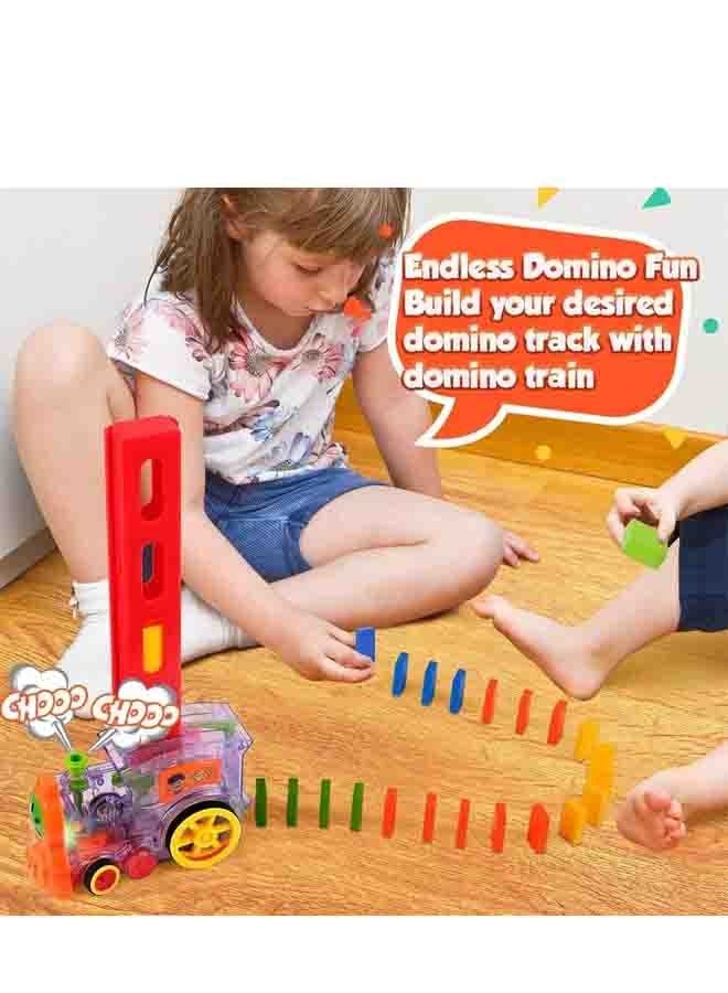Domino Rally Electronic Train Model Toy Set Colorful For Girl Boy Children Kids Gift  - Image 2