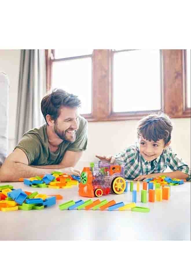 Domino Rally Electronic Train Model Toy Set Colorful For Girl Boy Children Kids Gift  - Image 3
