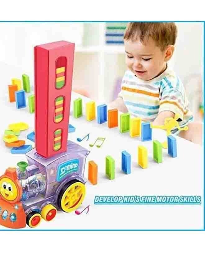 Domino Rally Electronic Train Model Toy Set Colorful For Girl Boy Children Kids Gift  - Image 4