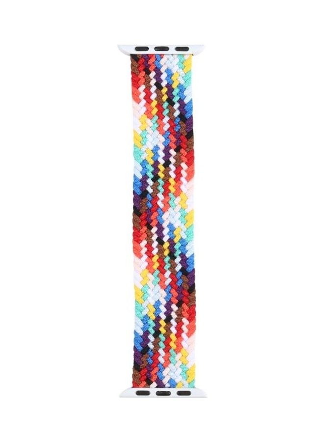 NIBEMINENT Metal Head Braided Nylon Replacement Watchbands For Apple Watch Series 7/6/5/4/3/2/1/SE 41/40/38 Multicolour - Image 2
