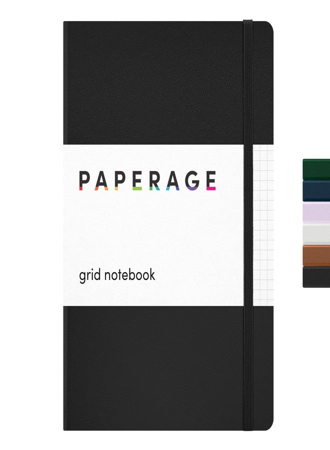 PAPERAGE Graph Paper Journal Notebook, (Sage Green), 160 Pages, Medium 5.6 in x 8 in - 100 GSM Thick Paper - Hardcover Grid Notebook for Work or School - Image 1