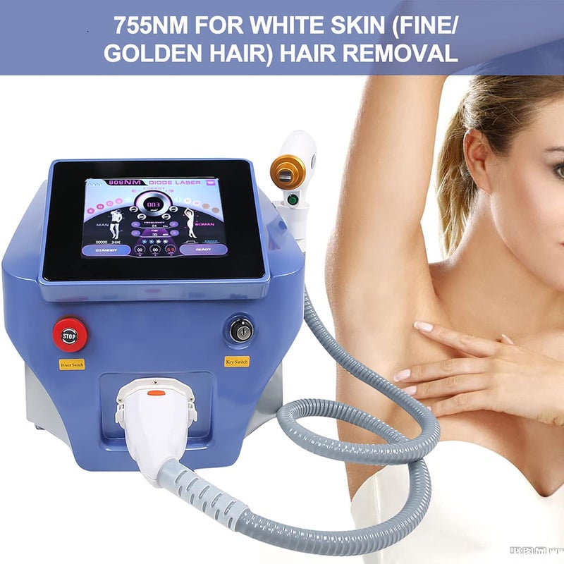 klarako Hair Removal Machine, Portable 808 Diode Laser Hair Removal Machine, Designed for Beauty Salon (3 wavelengths: 755nm/ 808nm/ 1064nm) - Image 3