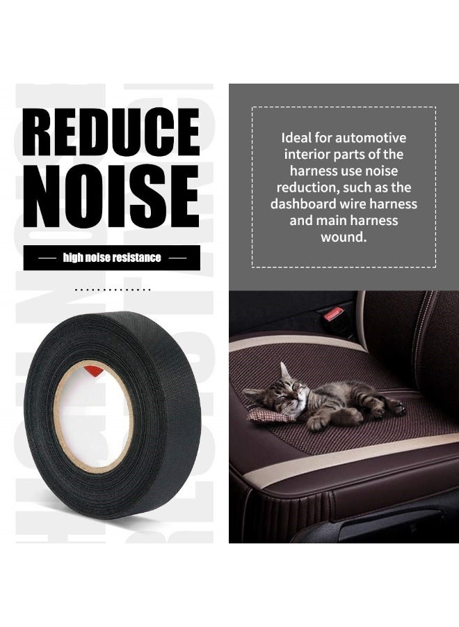 2 Pcs Wire Harness Automotive Cloth Tape - Adhesive High Noise Resistance Heat Proof Chemical Fiber Fabric Electrical Tape for Wrapping Wiring Harness/Insulation/Car Engine - Image 3
