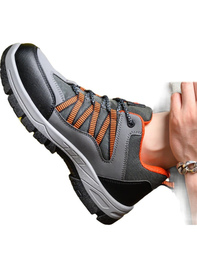 Old housekeeper Old Steward Labor Protection Shoes Men'S Steel Toe Smash-Proof Puncture-Proof Breathable Safety Work Shoes Electrician Insulated Wear-Resistant Mountaineering Shoes 508 44 - Image 1