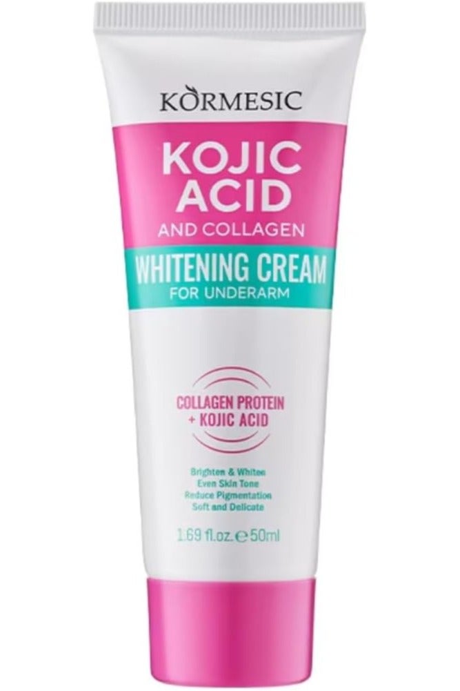 Kormesic Kojic Acid & Collagen Underarm Whitening Cream 50ML, Whiten & Brighten Reduce Pigmentation Brightening with Collagen Protein & Kojic Acid - Image 1