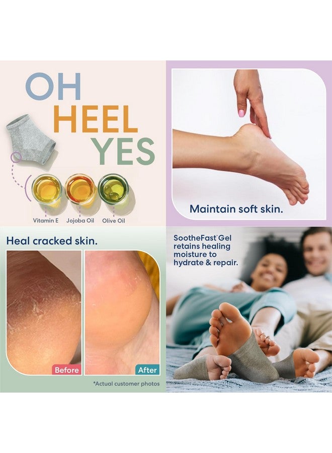 Dr. Frederick's Original Dr. Frederick's Original Moisturizing Heel Socks for Cracked Heel Treatment - 2 Pairs - Stop Cracked Heels in Their Tracks - Image 2