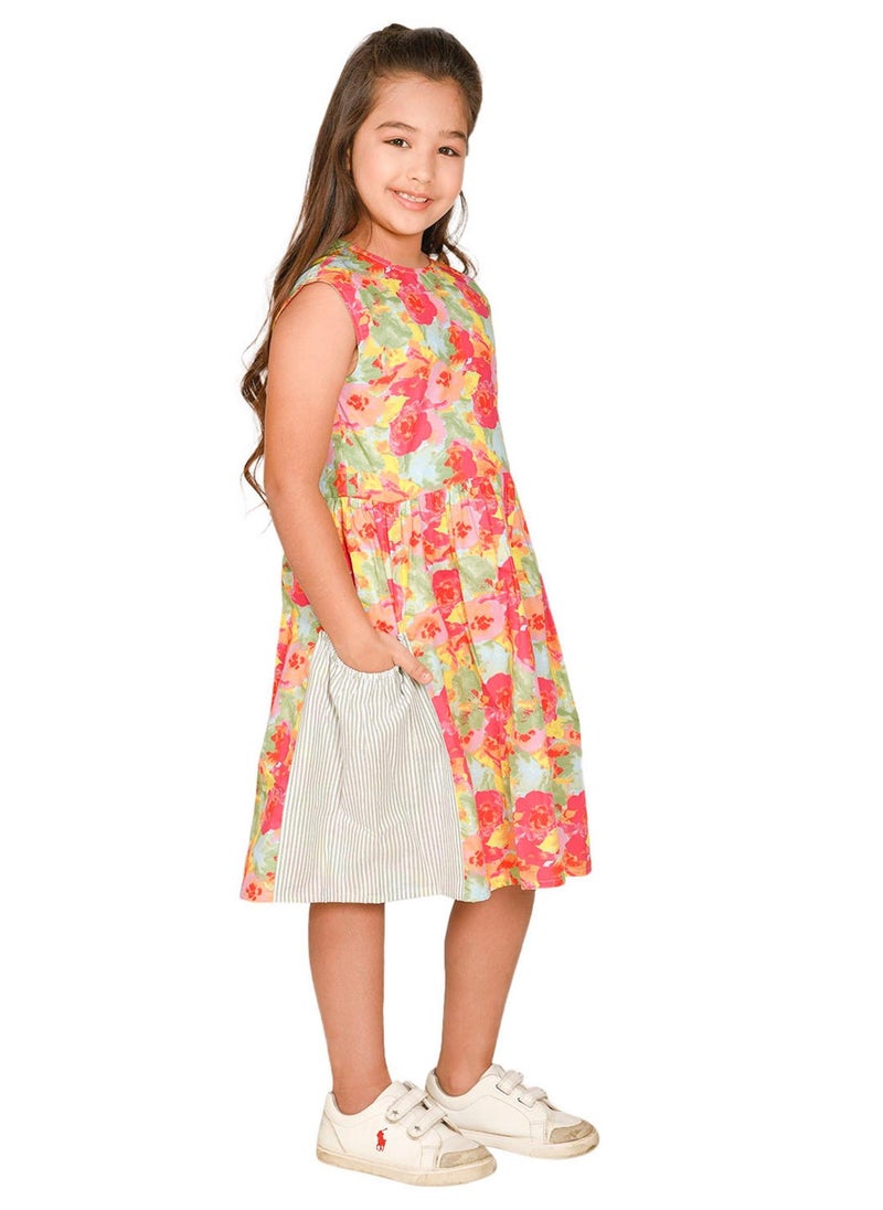 LILPICKS Floral Print Pocket Dress - Image 1