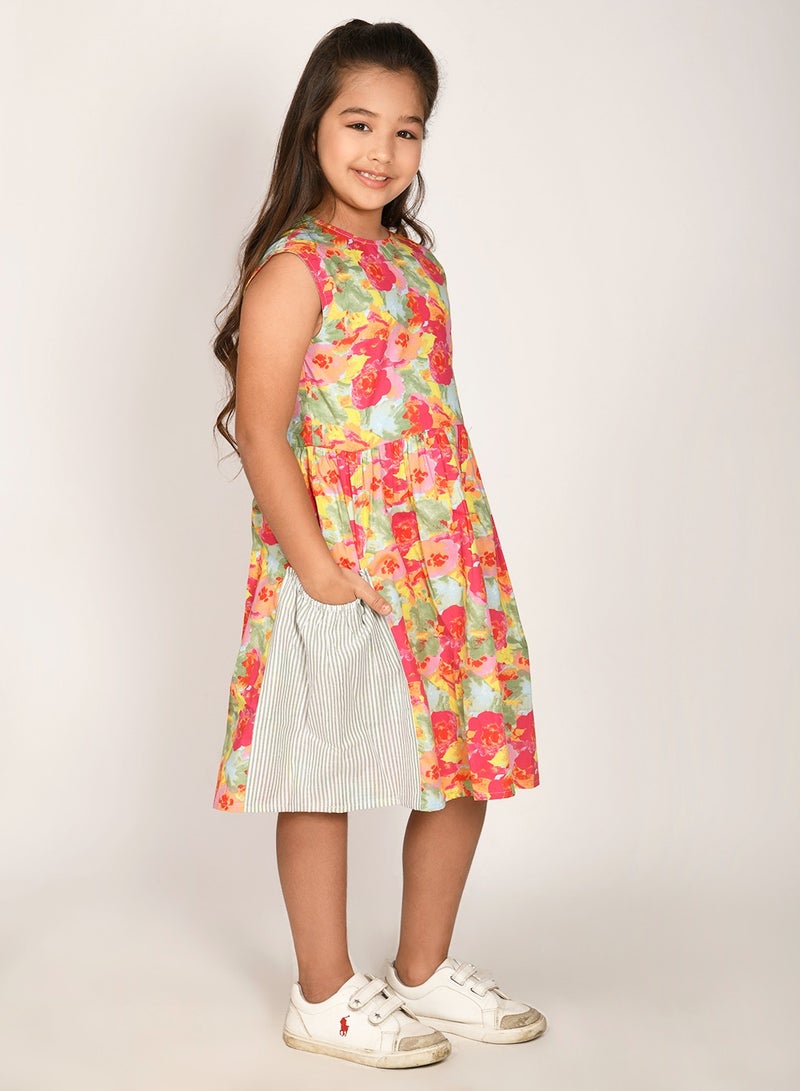 LILPICKS Floral Print Pocket Dress - Image 2