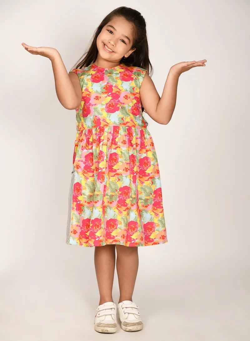 LILPICKS Floral Print Pocket Dress