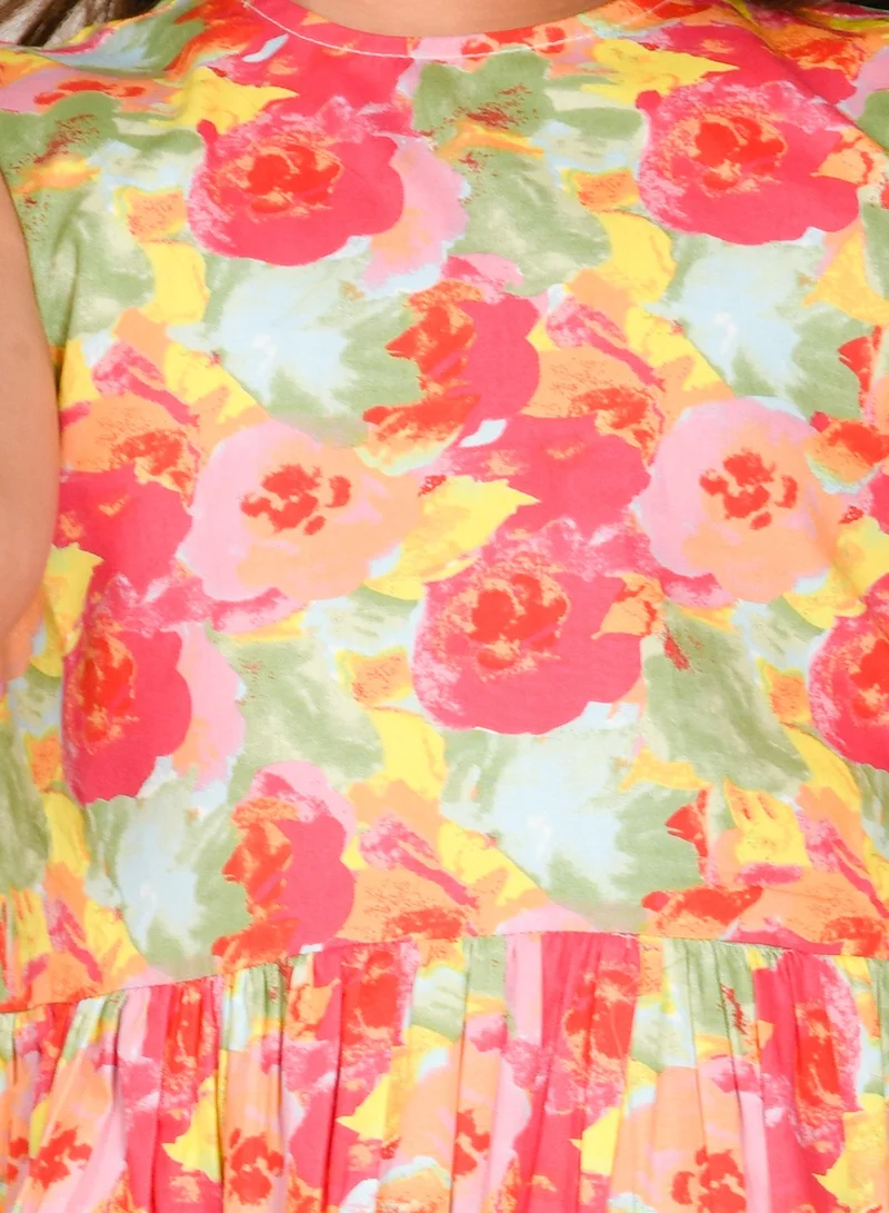 LILPICKS Floral Print Pocket Dress