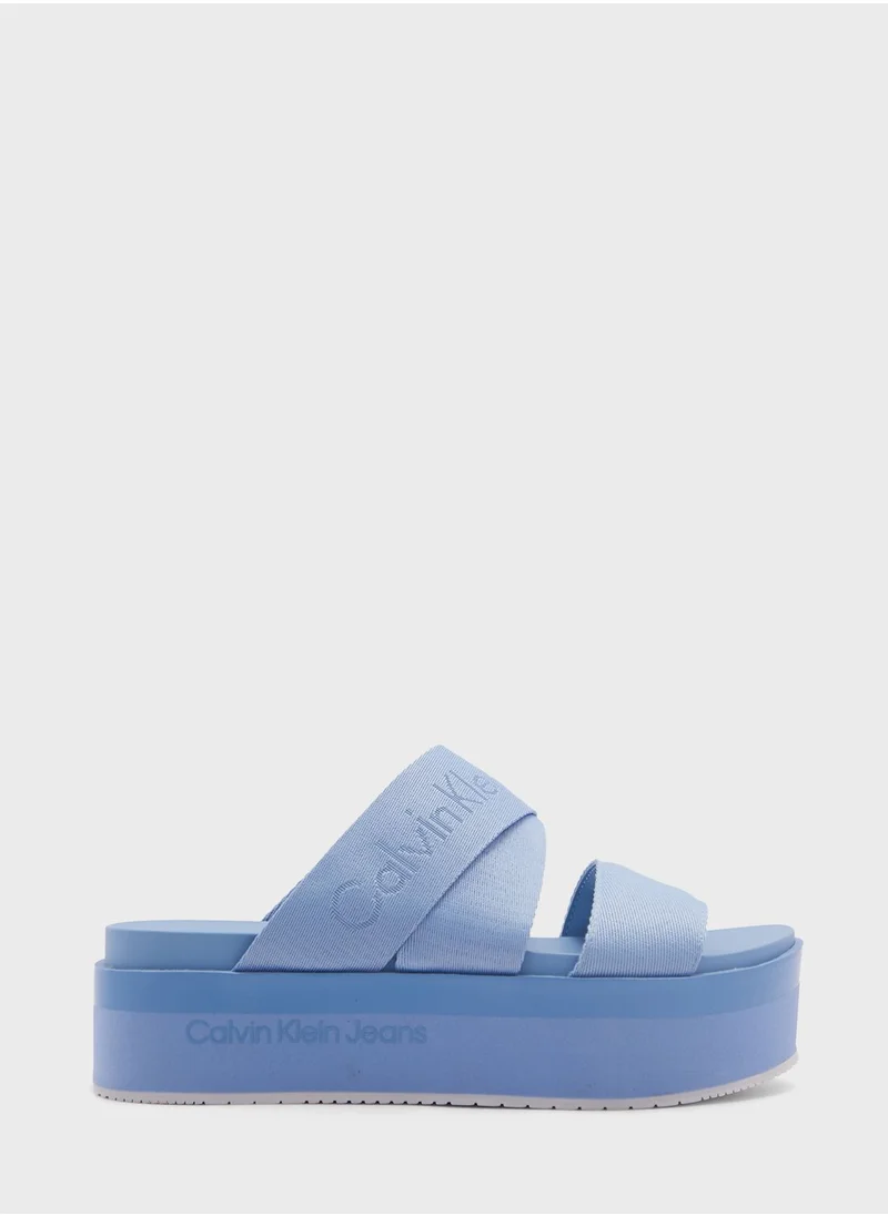 Calvin Klein Jeans Flatform Webbing Sandals