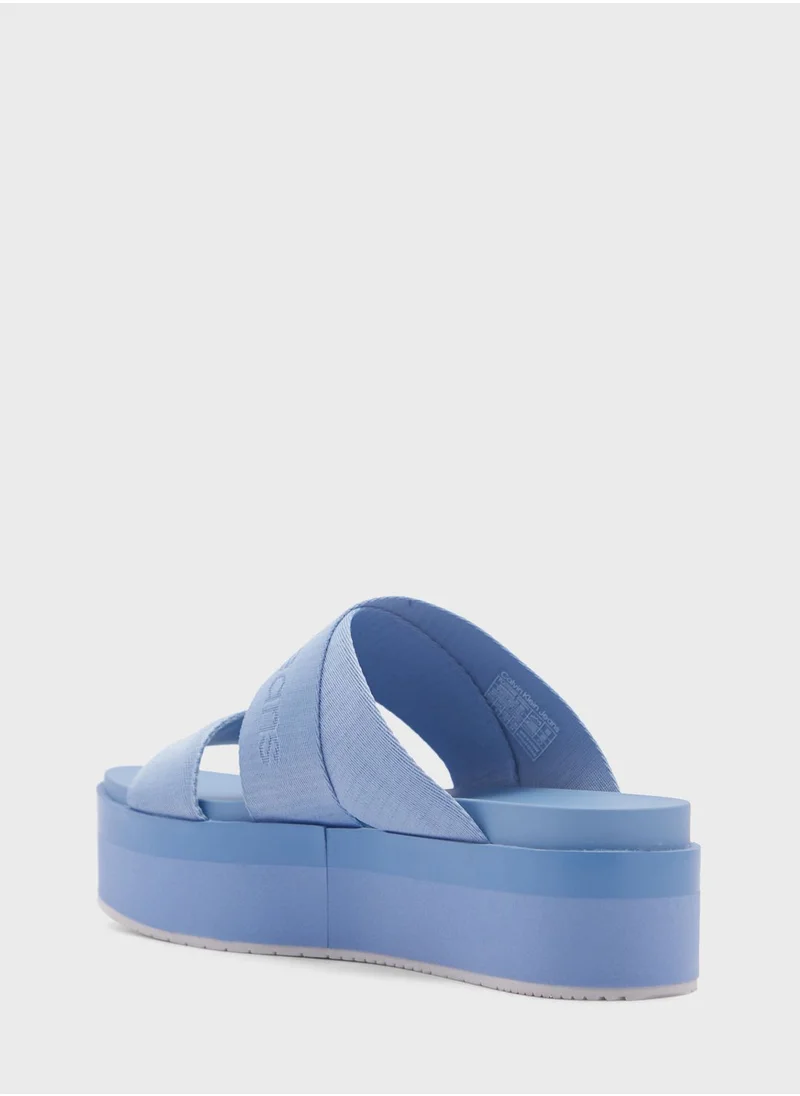 Calvin Klein Jeans Flatform Webbing Sandals