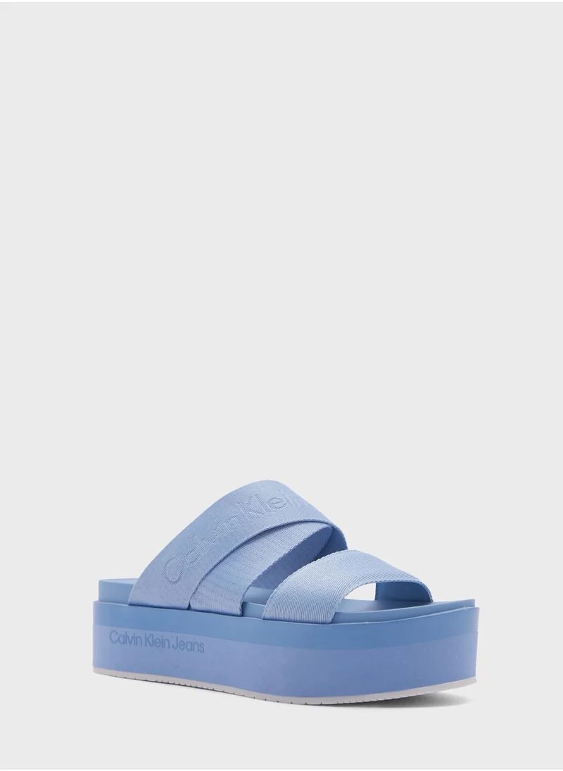 Calvin Klein Jeans Flatform Webbing Sandals