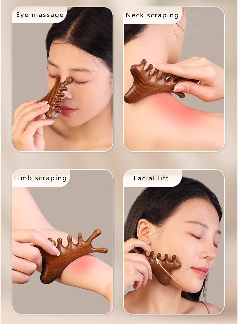 MUXGE 4-in-1 Sandalwood Massage Comb – Multifunctional Health Care Tool - Image 5