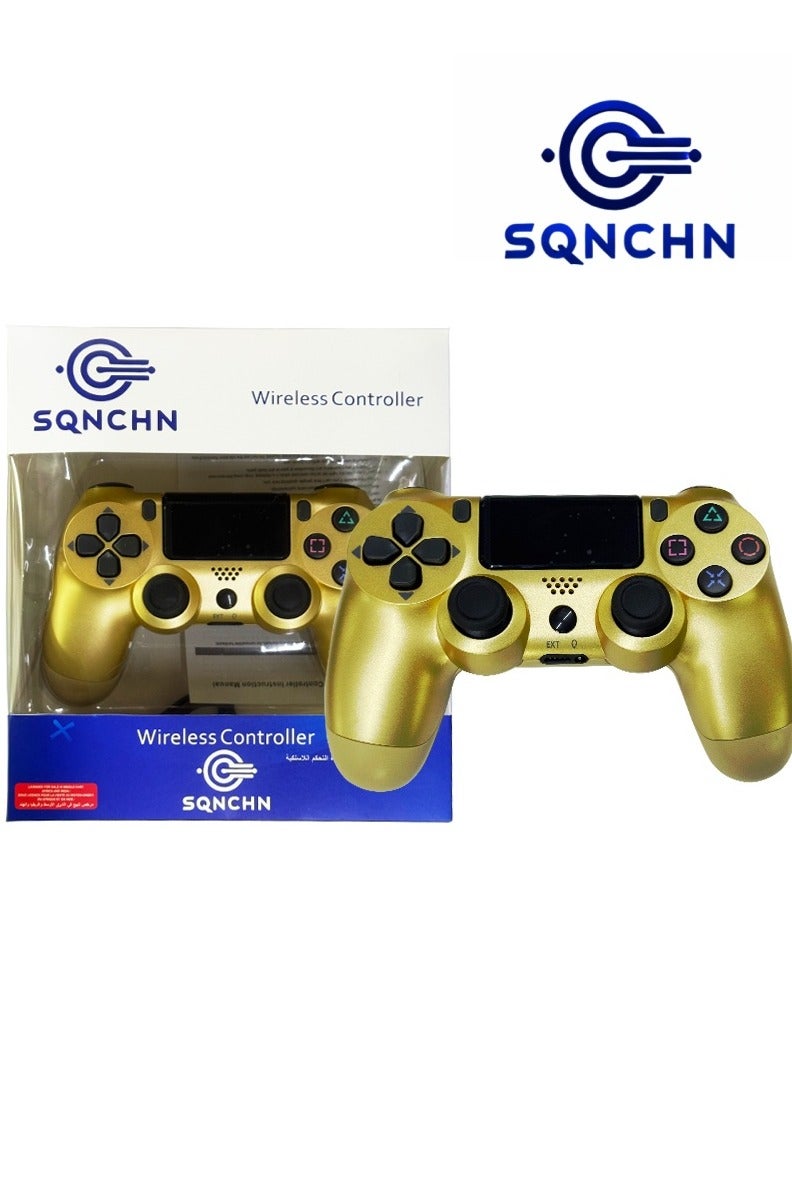 إس كيو إن سي إتش إن وحدة تحكم PS4 لاسلكية - اهتزاز مزدوج، لوحة لمس بإضاءة LED، وظيفة صوت، متوافقة مع PS4 Pro/Slim/PC، تجربة ألعاب احترافية - Image 1