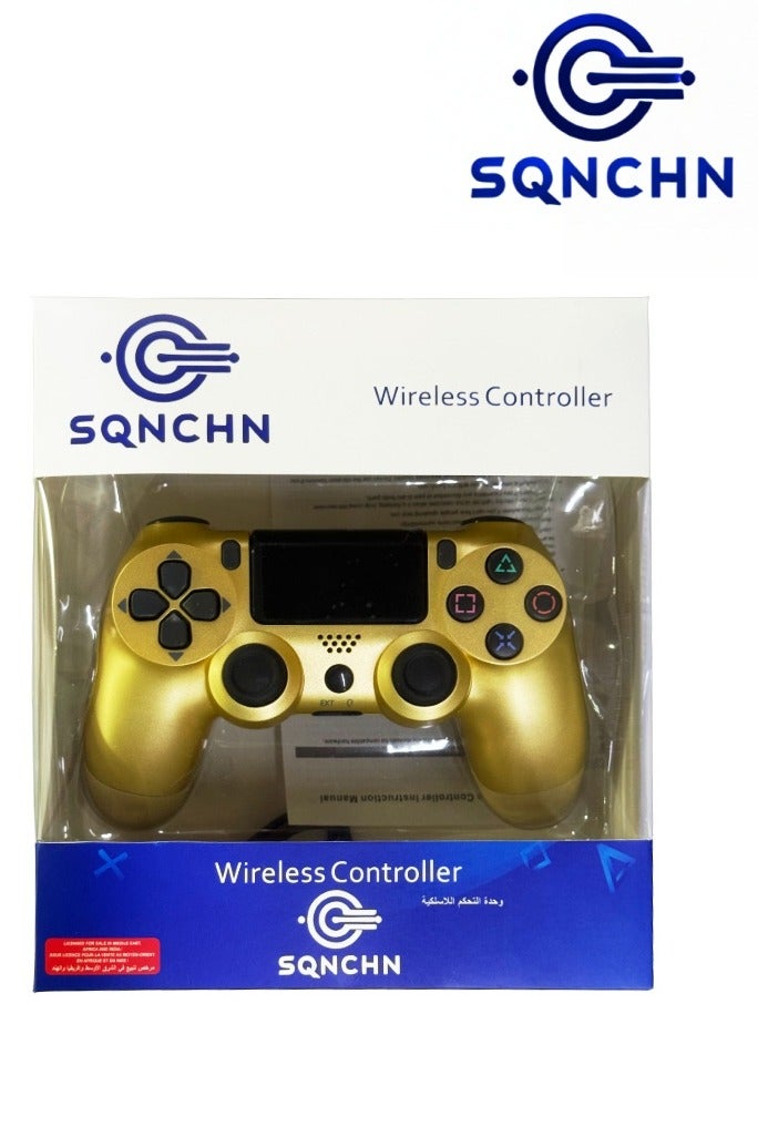 إس كيو إن سي إتش إن وحدة تحكم PS4 لاسلكية - اهتزاز مزدوج، لوحة لمس بإضاءة LED، وظيفة صوت، متوافقة مع PS4 Pro/Slim/PC، تجربة ألعاب احترافية - Image 2