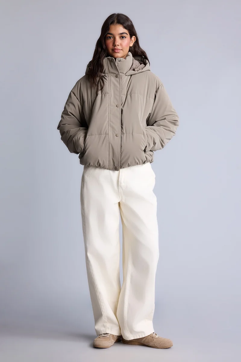 Defacto  Regular Fit Water-Repellent Hooded Puffer Jacket for Women | Best Price UAE