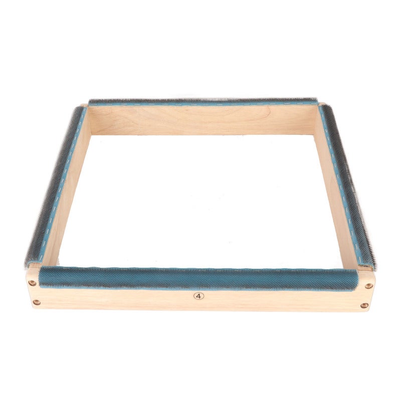 Embroidery Strip Frame 15.7In Solidwood 4 Sides Design - Outward Facing Needles Punch Needle Frame for Household Embroidery Sewing Quilting Cloth Painting - Image 3