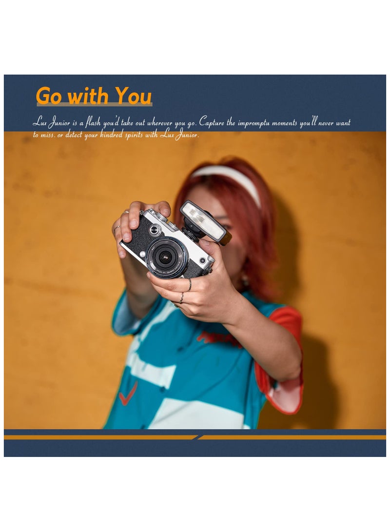 Zikra Retro Camera Flash, 6000K±200K On-Camera Flash, 7 Levels Flash Power Retro Camera Speedlite, Support Auto & Manual Modes, Compatible with Canon Nikon Sony Fuji Olympus Hot-Shoe Cameras - Image 3