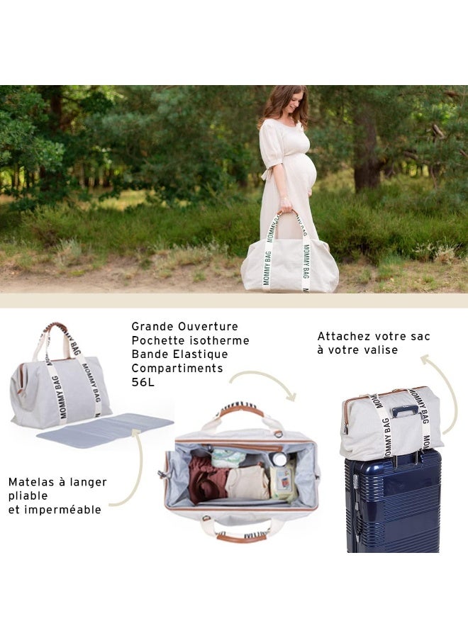 Childhome Mommy Bag Signature Canvas Off-White - Image 2