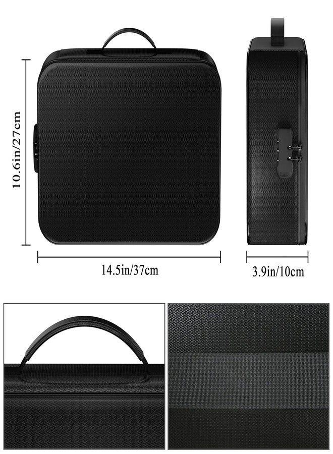 NETIZEN تقدم NETIZEN حقيبة تنظيم مستندات السفر ذات طبقتين مع قفل أمان وسحاب، حقيبة مستندات، ملف منظم للمستندات، مجلدات ملفات للمستندات، ملف مستندات (أسود، طبقتين) - Image 3