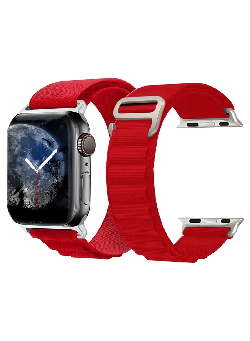 Alpine Loop Band For Apple Watch Band 38mm/40mm/41mm Nylon Woven Sport Strap Compatible with iWatch Series 7/SE/6/5/4/3/2/1 Adjustable Strap - Image 3
