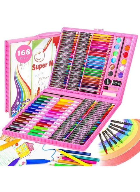 VRRTOE Art Supplies, Art Drawing Painting Sets, Arts and Crafts for Kids, Gifts for Teens Girls Boys 6-8-9-12, Art Kit Case Includes Oil Pastels, Crayons, Colored Pencils, Watercolor Cakes