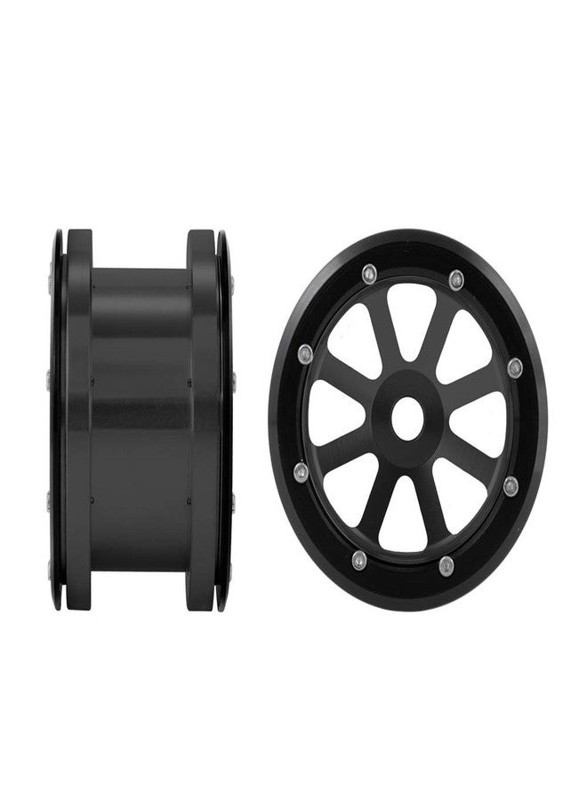 MOHERO 2.2” Alloy Beadlock 1/10 RC Wheel Rims For RC Crawler Axial Wraith Car (Black) - Image 4