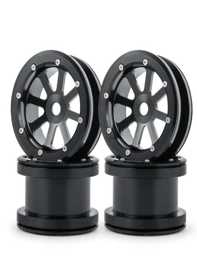 MOHERO 2.2” Alloy Beadlock 1/10 RC Wheel Rims For RC Crawler Axial Wraith Car (Black) - Image 1