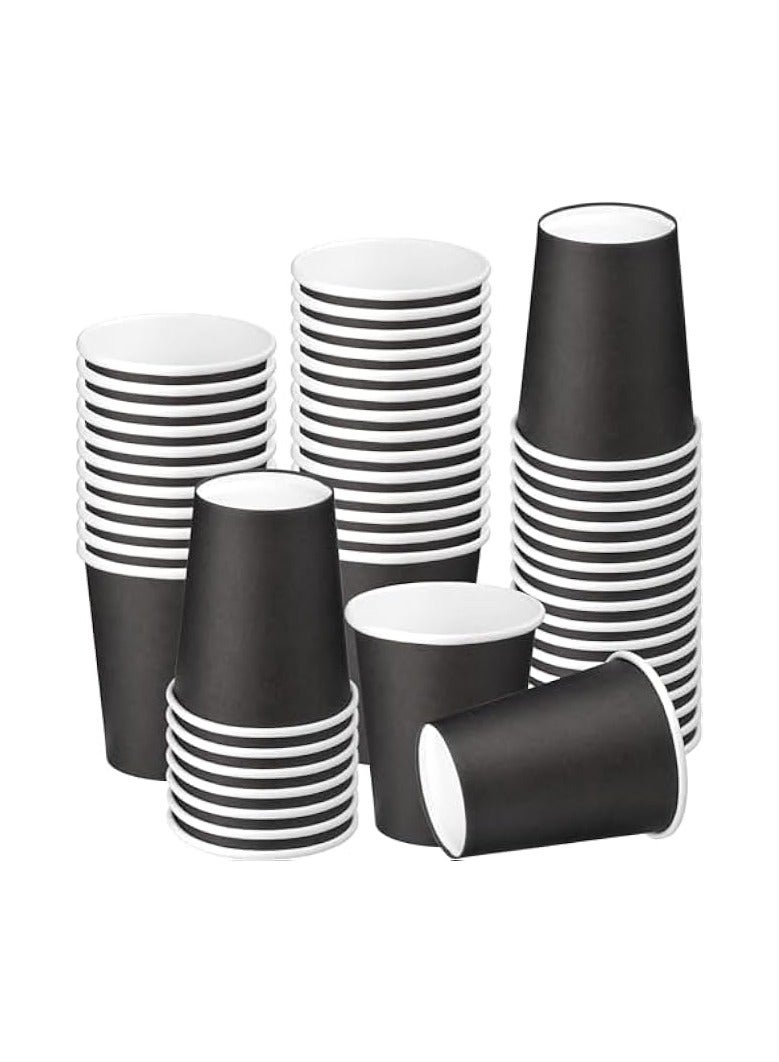 جرين تايجر أكواب ورقية 8 أونصة (50 عبوة) أكواب قهوة سوداء للاستعمال مرة واحدة للمشروبات الساخنة والباردة - أكواب ورقية سعة 240 مل - عبوة مكونة من 50 قطعة - Image 1