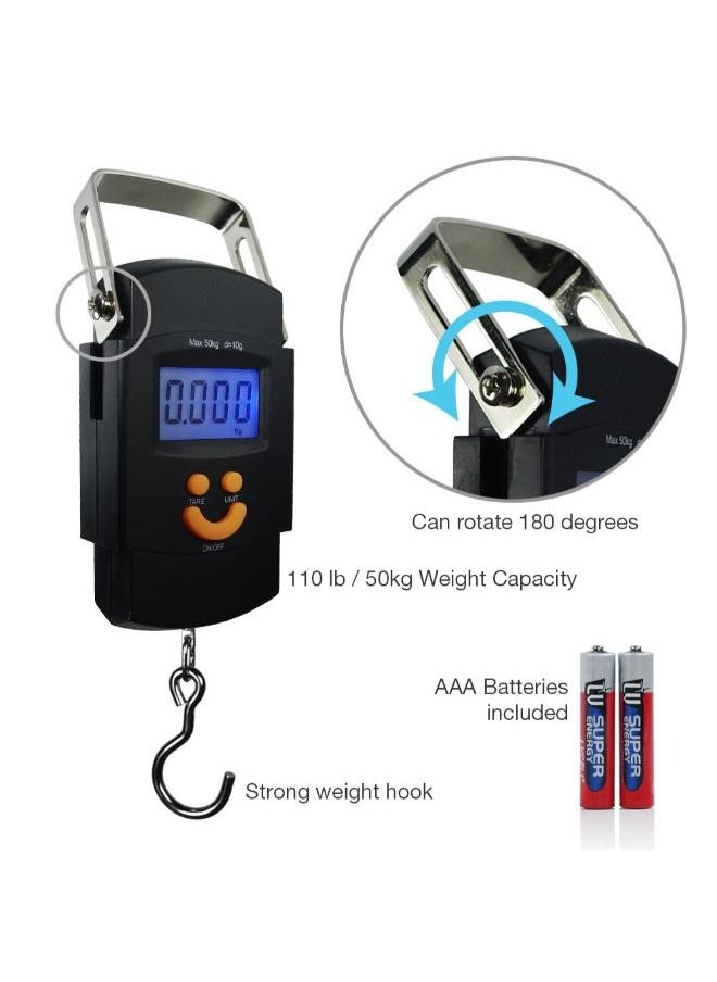 EasyLife - Electronic Hanging Scale 50kg 10g Digital Scale Fishing Luggage Travel Weighting Steelyard Hook - Image 1