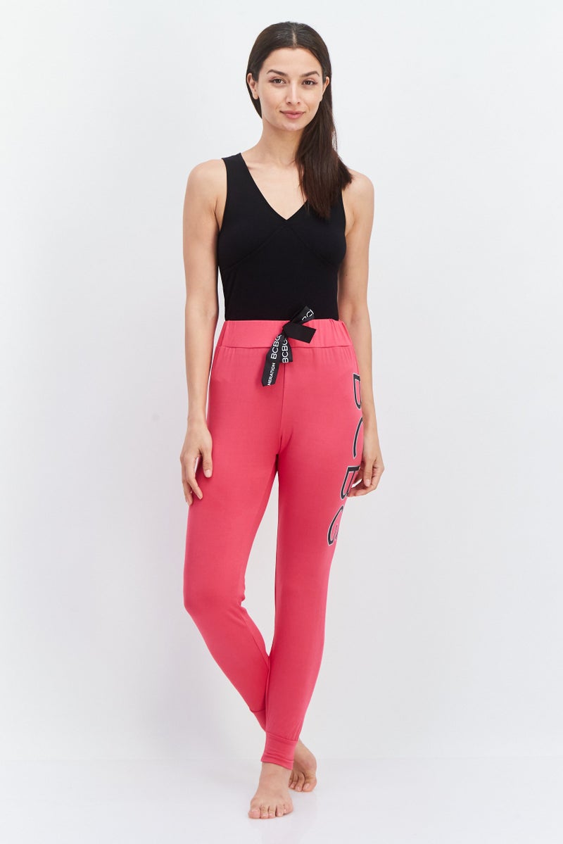 BCBGeneration Women Metallic Brand Logo Pyjama, Pink - Image 4