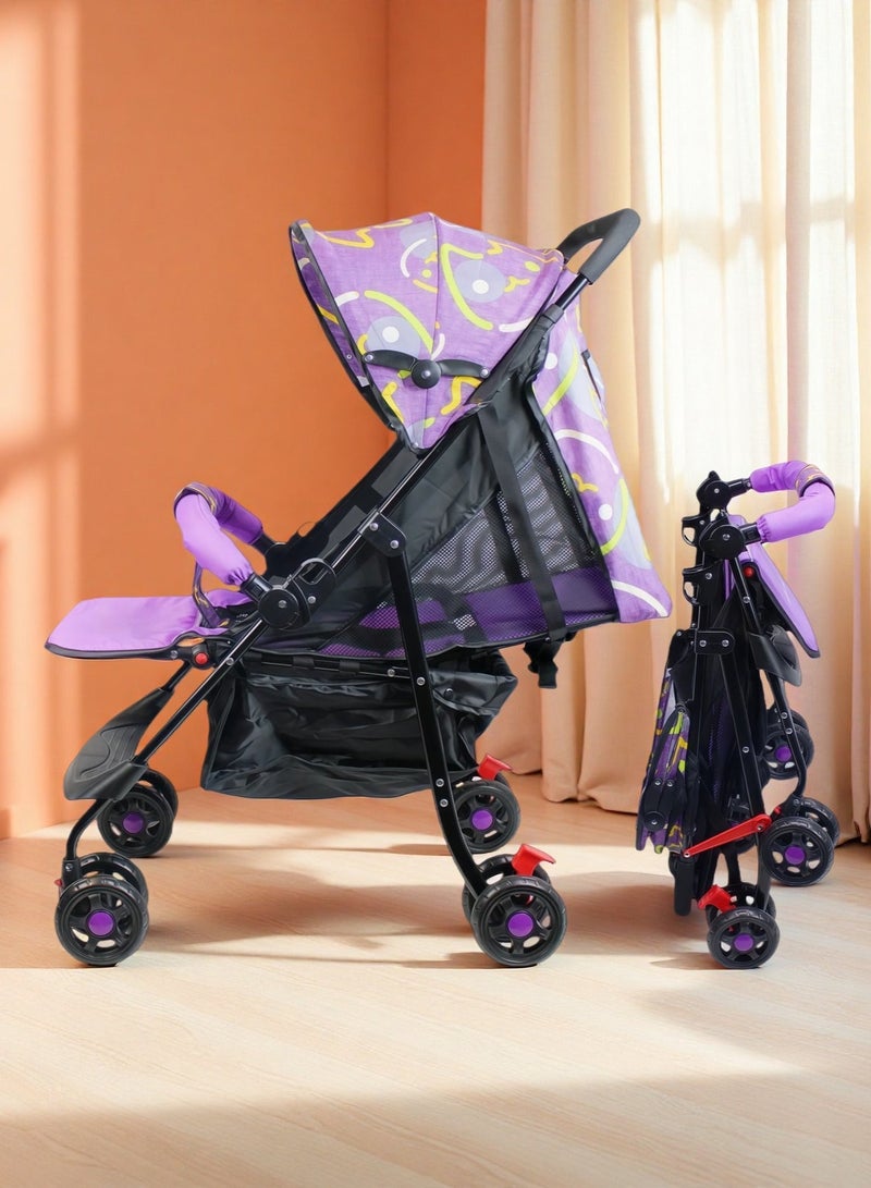 EASY FUTURE Foldable Travel Stroller Ultra Lightweight with Foldable Storage Basket Adjustable Canopy Multi Position Reclining Seat NO.1102 - Image 1