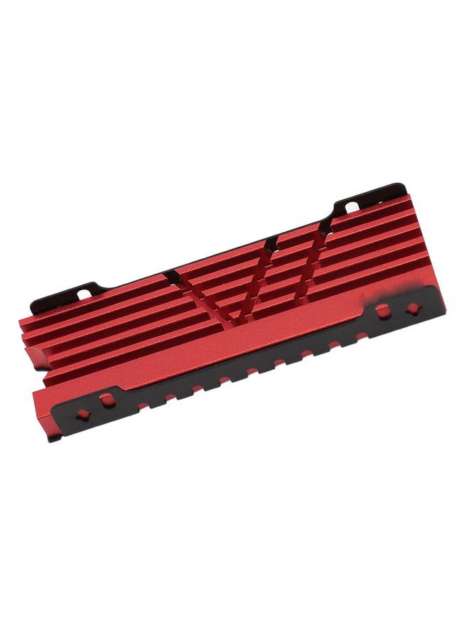 Thoraya - M.2 NVME 2280 SSD Heatsink Support Single Double Sided Cooling SSD Heatsink with Thermal Silicone Pads for PC for PS5 for PS5 Slim Red - Image 1