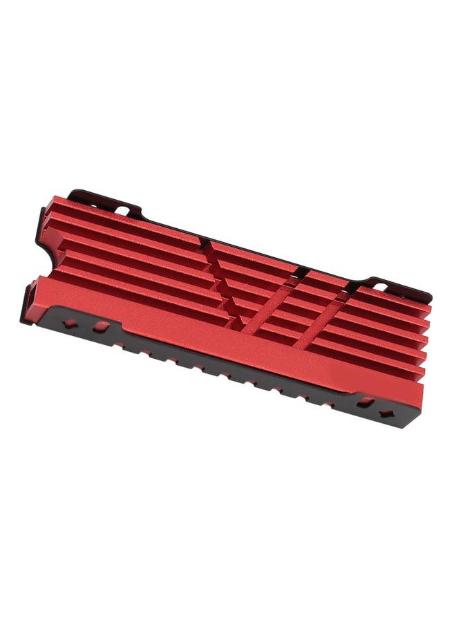 Thoraya - M.2 NVME 2280 SSD Heatsink Support Single Double Sided Cooling SSD Heatsink with Thermal Silicone Pads for PC for PS5 for PS5 Slim Red - Image 1