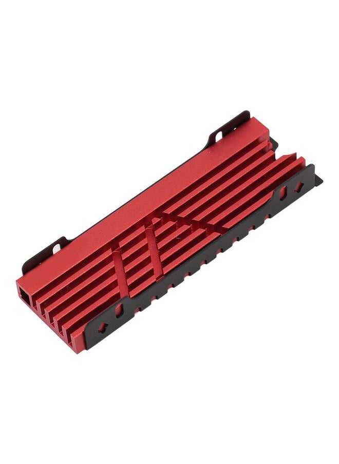 Thoraya - M.2 NVME 2280 SSD Heatsink Support Single Double Sided Cooling SSD Heatsink with Thermal Silicone Pads for PC for PS5 for PS5 Slim Red - Image 1
