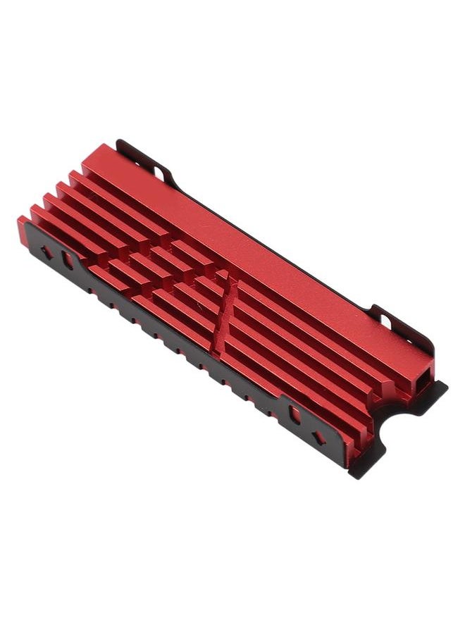 Thoraya - M.2 NVME 2280 SSD Heatsink Support Single Double Sided Cooling SSD Heatsink with Thermal Silicone Pads for PC for PS5 for PS5 Slim Red - Image 1
