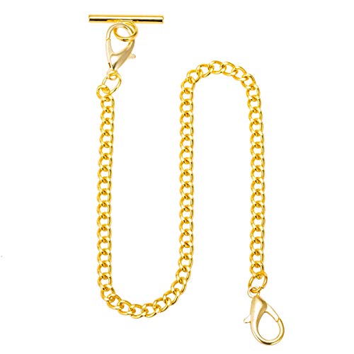 ManChDa Mens Pocket Watch Albert Vest Chain with T Bar & Lobster Clasps Watch Chain Link - Image 1