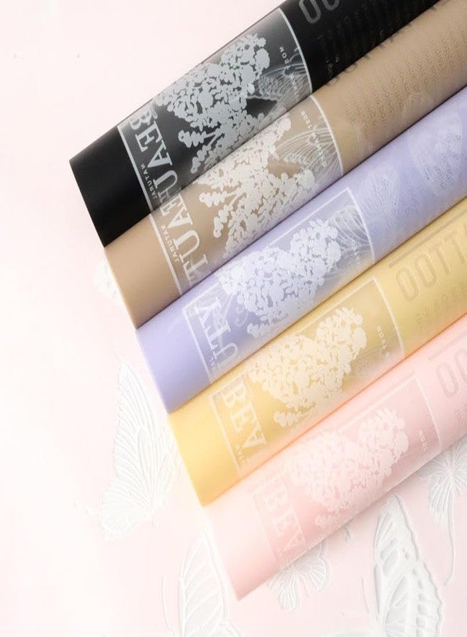 Unwrap Delights Pack of 10 Pcs Valentine's Day Butterfly Printing Wrapping Paper Waterproof Flower Bouquet Wrapping Paper Matte Paper Gift Floral Art (58 X 58 inches) (Multicolor) - Image 1