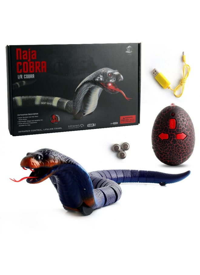 Remote Controlled Toy Reptiles 45 Styles Simulation Prank Animals Interactive Handheld Controller Plastic Material For All Ages-Color:8808A-B Infrared Remote Control Snake Blue 380 Grams Volume Weight 997 Grams-Specifications:Support Tagging  - Image 1