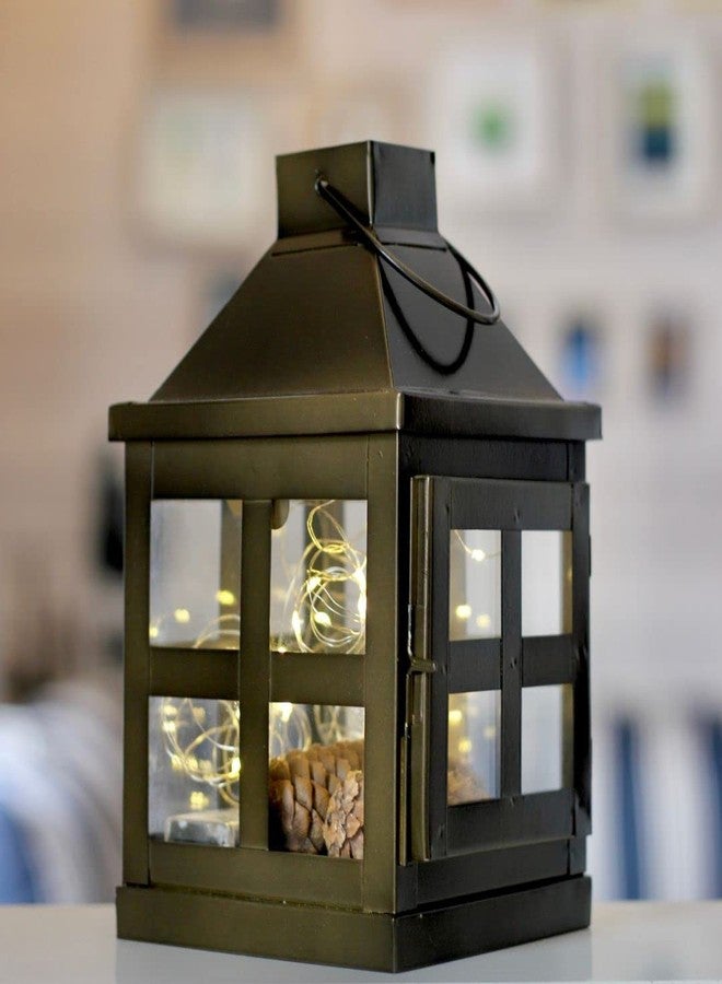 Behoma Vintage Style Lantern for Home Decoration |Candle and Tealight Holder for Table-top & Wall-Hanging | Indoor & Outdoor Events | Chocolate Brown Colour Small (Candle/Lights NOT Included) - Image 5