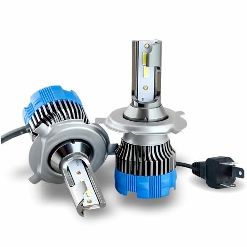 Audio Wheels H4/H19/9003/HB2 LED Headlight Bulbs – 60W, 16,000 Lumens, 6000K Cool White | High/Low Beam Conversion Kit for Cars | Super Bright, Quick Installation | Pack of 2 with 1-Year Warranty - Image 2