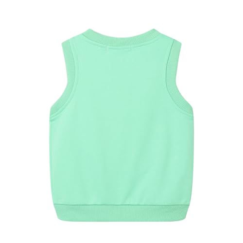 Mud Kingdom Toddler Boys Girls Vests Zipper Outerwear Cute Cartoon Embroidery Easter Spring Autumn Rabbit Green 2T - Image 2