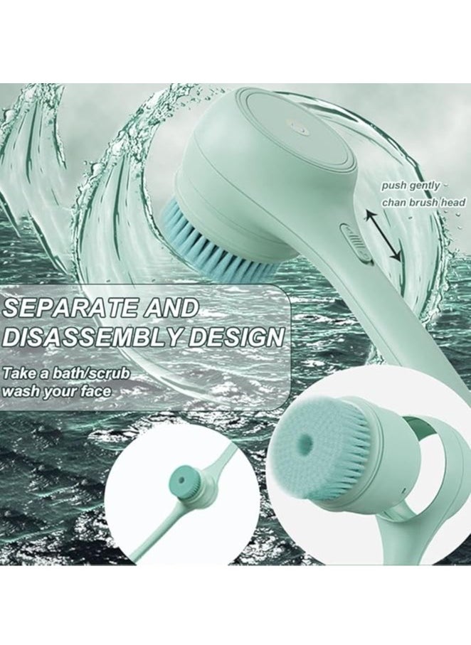 General Electric bath brush, rechargeable back cleanser for shower, long non-slip handle rechargeable exfoliating bath brush, deep cleansing, exfoliation  - Image 3