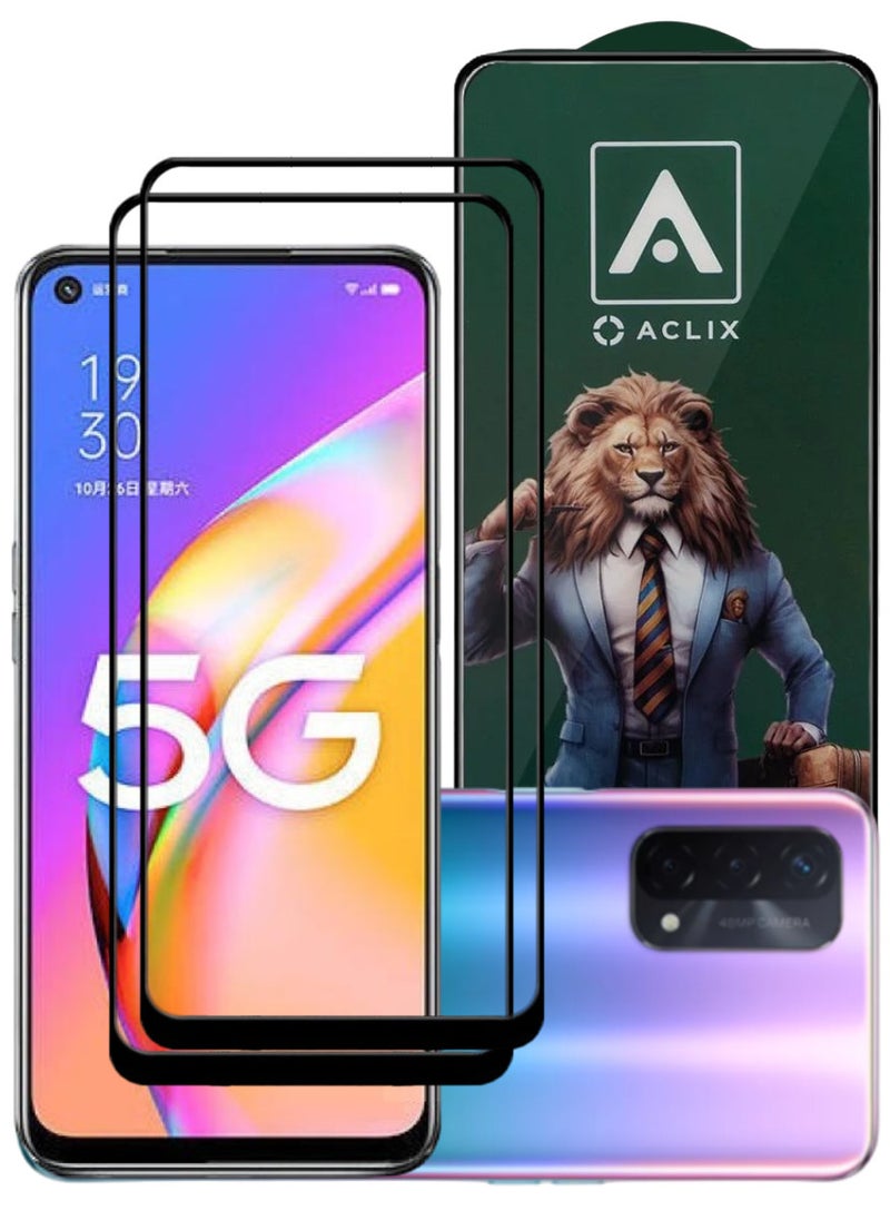 ACLIX 2 Pieces Antistatic ESD Dustproof Premium Quality High Definition Tempered Glass Screen Protector Designed For Oppo A93 5G - Image 1