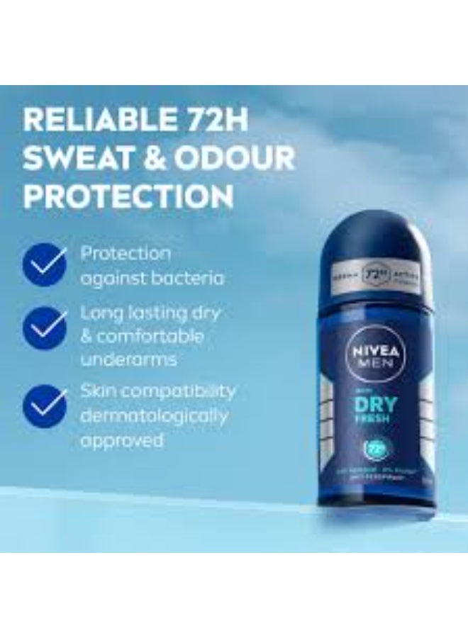 Nivea Men Dry Fresh Roll-On Deodorant 50ml - Image 3
