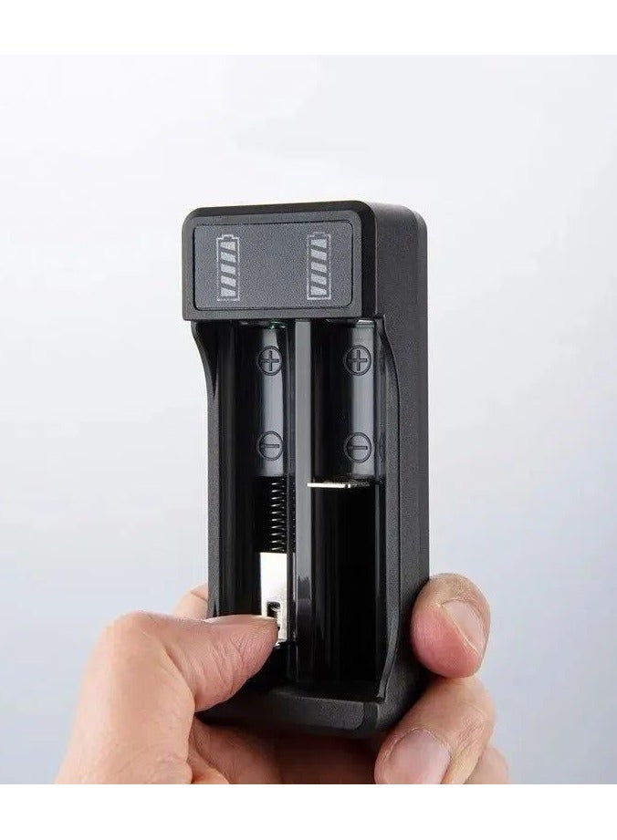 Dual USB Multi-size Battery Charger Small Battery Charger with USB Port - Image 4
