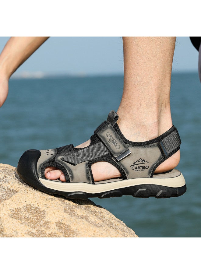 CARTELO Baotou Sandals For Men, Summer Breathable Comfortable Beach Sandals, Pig Cage Shoes, Wading Sandals, Versatile Outdoor Men's Sandals - Image 4
