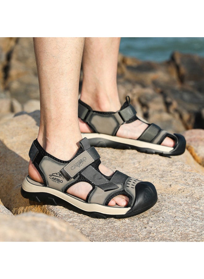 CARTELO Baotou Sandals For Men, Summer Breathable Comfortable Beach Sandals, Pig Cage Shoes, Wading Sandals, Versatile Outdoor Men's Sandals - Image 5