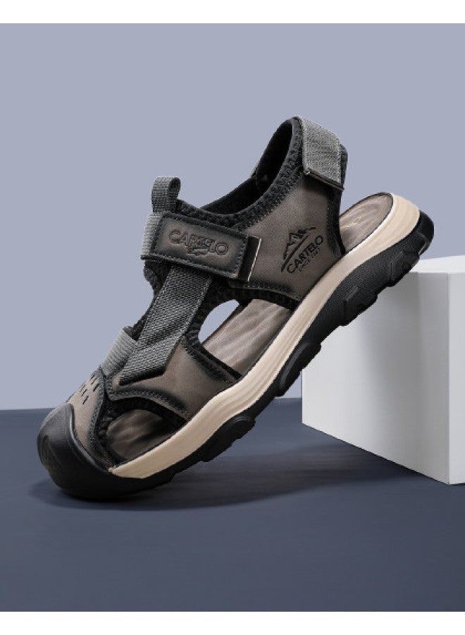 CARTELO Baotou Sandals For Men, Summer Breathable Comfortable Beach Sandals, Pig Cage Shoes, Wading Sandals, Versatile Outdoor Men's Sandals - Image 1